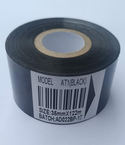 Imagen 1 de 4 de Rollo De Ribbon Negro, 35 X122mts Para Fechadores Hot-stamp.