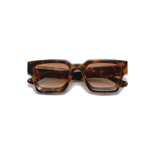 Lentes De Sol Marron Square Retro Unisex Uv400, Leggenda