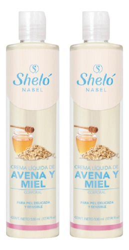 2 Pack Crema Líquida De Avena Y Miel Shelo