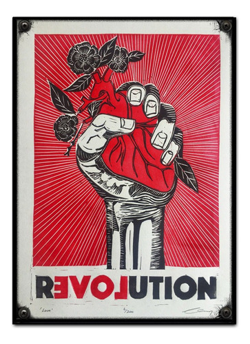 #683 - Cuadro Decorativo Vintage 30 X 40 - Revolución Love