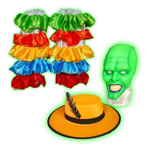 Mascara The Mask Sombrero, Pluma Y Mamboleras Halloween 