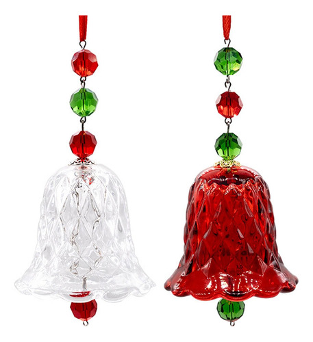 Decoración De Árbol De Navidad, Colgante De Cristal Rojo
