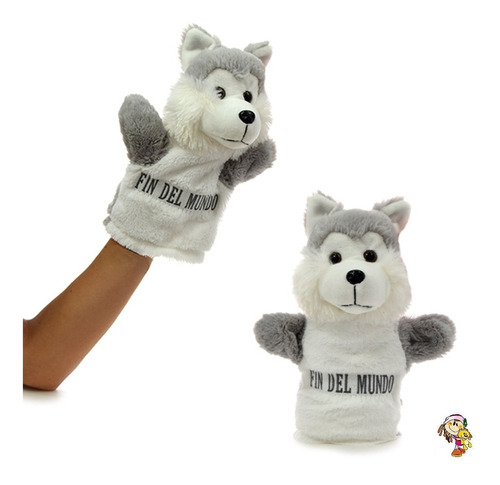 Títere Perro Siberiano De Peluche Original Importado Cute