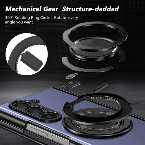 Para Samsung Zfold7 Funda Con Soporte Magnético Funda De Membrana Para Teléfono