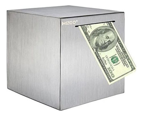 Hizgo Piggy Bank Para Adultos Caja De Ahorros De Acero Inoxi