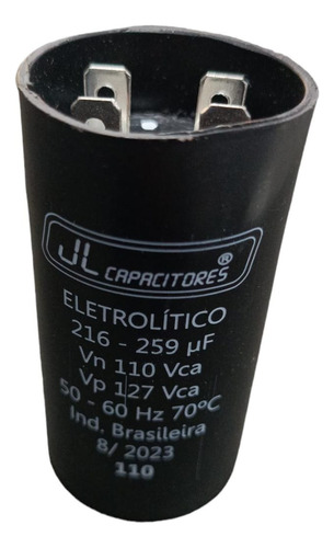Capacitor De Partida 216-259uf 110v P/motor 1/3cv Weg 