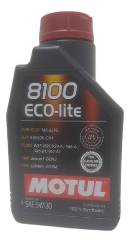 Aceite Motor 8100 5w-30 Full Sintético Motul 