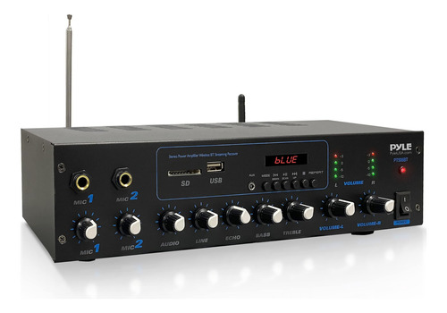 Pyle Amplificador Profesional Y Receptor Bluetooth Sistema D