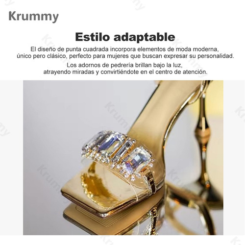Zapatos De Tacon Cristal Transparente Para Mujer