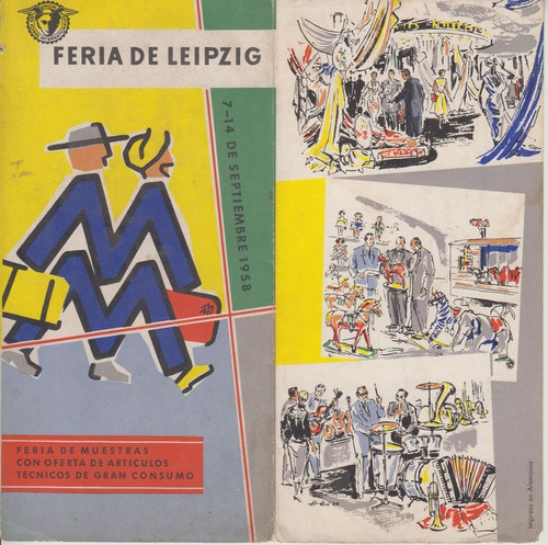 1958 Folleto Feria Internacional Muestras Leipzig Alemania