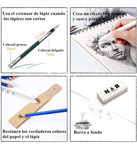 Imagen 8 de 10 de 71 Lápices De Dibujo Professional Artist Escolar H&b Niños