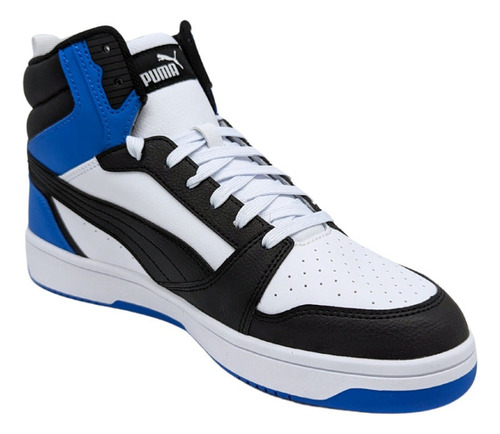 Tenis Puma Rebound V6 Hombre Azul Negro Original 39232610