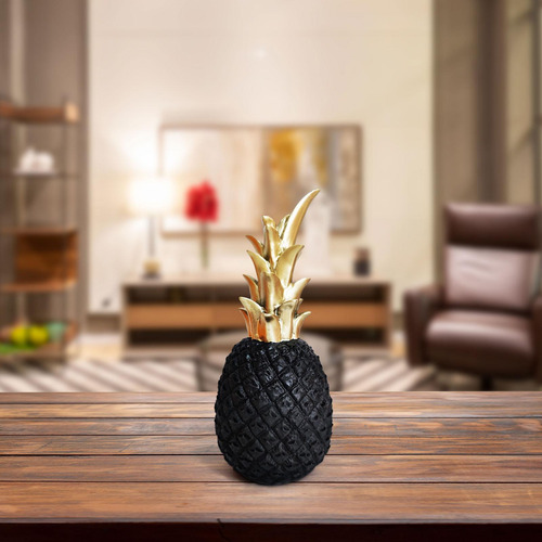 Escultura De Piña, Colección De Formas De Fruta, Negro S