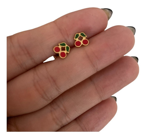 Aros Cherry Strass Acero Aesthetic Cerezas Harry Styles