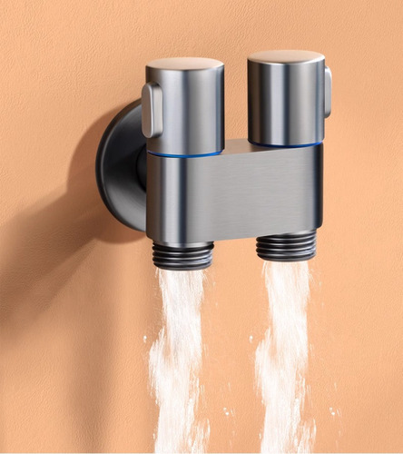 Válvula Angular Doble Salida Y Llave Para Wc