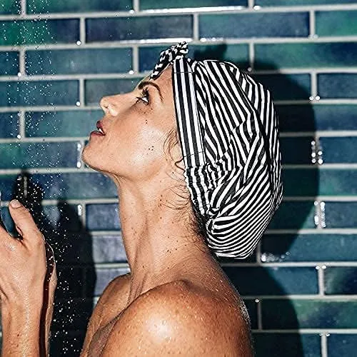 Par de gorro de ducha Kitsch Luxury, impermeable y reutilizable