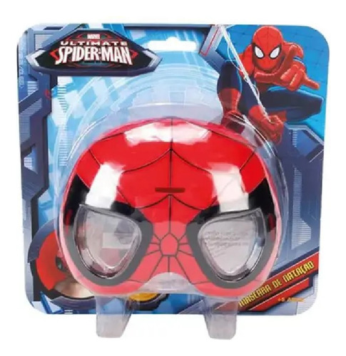 Mascara De Nataçao Marvel Homem Aranha Candide 5811 Cor Vermelho