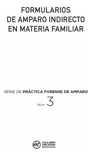 Formularios De Amparo Indirecto En Materia Familiar. Pfa3