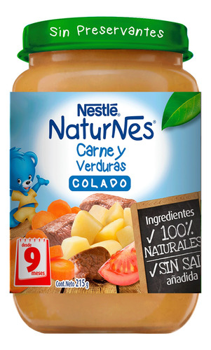 Colado Nestlé® Naturnes® Carne Y Verduras 215g Pack X6