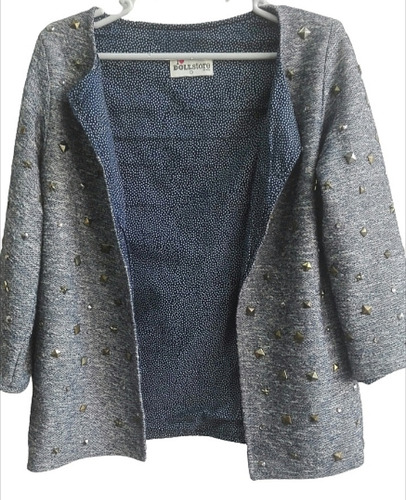 Kimono Chaqueta Con Apliques Talle S Mangas 3/4