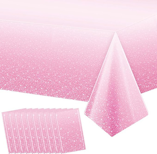 Mantel Plastico Rosa Degradado 54 X 108 Pulgadas Color Rosa