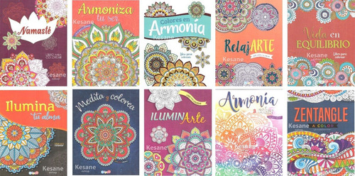 Imagen 1 de 10 de Libro Mandalas Para Iluminar Colorear Paquete Varios Terapia