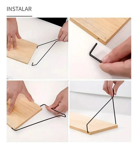 Estantes Flotantes De Pared Para Dormitorio Cocina Baño 4pcs Eshopangie
