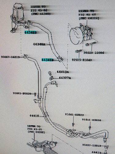 Abrazadera Manguera Bomba Dirección Toyota 4runner 03 - 08 