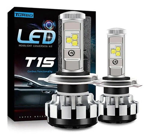 Foco Turbo Led H4 H7 H1  20mil Lúmenes T1s Par Para Carro