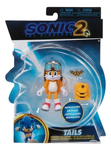 Muñeco Sonic 2 Figura Tails Articulada 10cm Original 40491