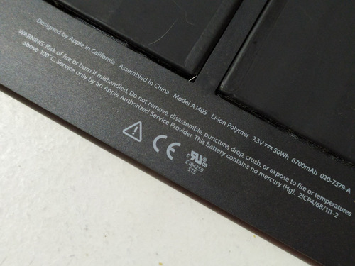 Imagem 3 de 8 de Suporte De Bateria Original C/flats Para Macbook A1466 A1369