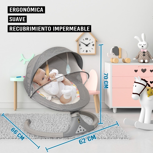 Imagen 6 de 7 de Mecedora Eléctrica Musical Para Bebé Moises Regalo Bolsa