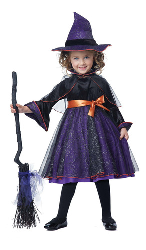 Disfraz Talla Small Para Niñas Vestido De Bruja Hocus