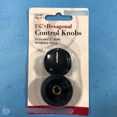 Radio Shack 274-407 Hexagonal Control Knobs Pack Of 2 Fn Oab