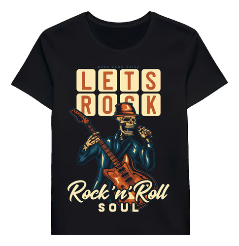 Remera Rock N Roll Singer Electric Guitar Player Sk Stic1527