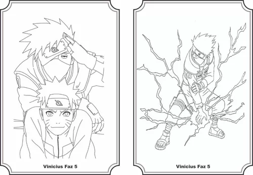 Livro Para Colorir Naruto - Unidade