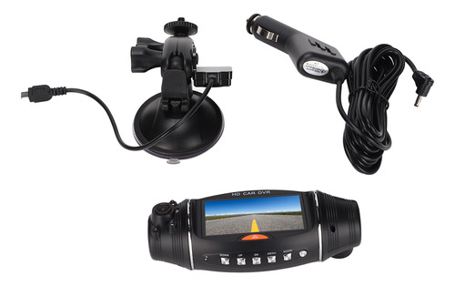 Cámara Gps Dash Cam R310 Hd De Doble Lente Con Visión Noctur