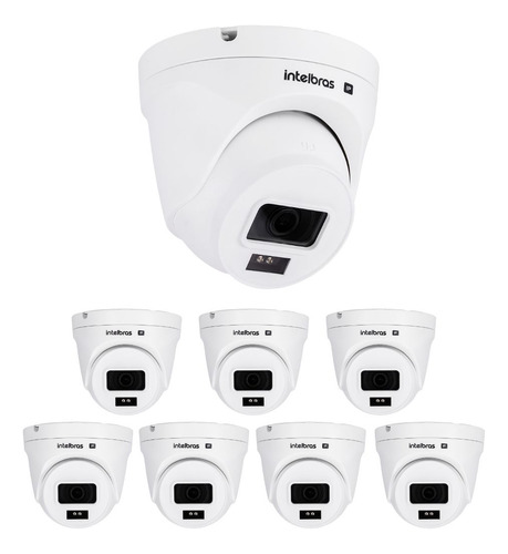 Kit 8 Câmeras Ip 2 Megas Full 30m Poe Vipc 1230 D Intelbras