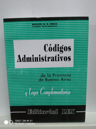 Códigos Administrativos Provincia Bs. As+ Leyes Complem. Lex