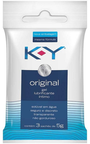 Ky Gel Lubrificante Íntimo K-y Base Água Sache 5g Com 3un 