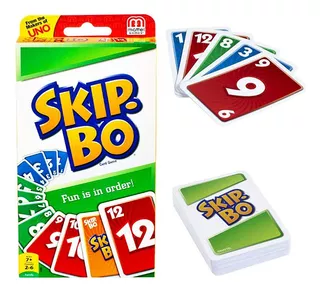 Jogo De Cartas Skip.bo Uno Skip Bo Mattel Baralho Presente