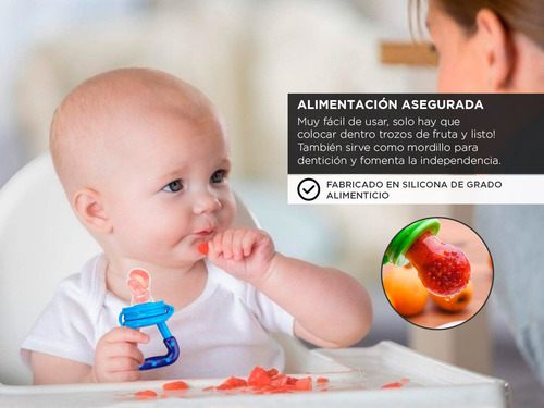 Kit X3 Chupetes Para Frutas Bebés Mawe Mordillo De Comida
