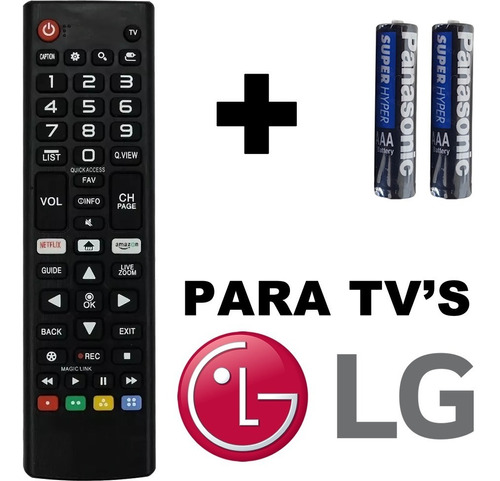 Controle Remoto Le-7045 Para Tv LG Smart + Pilhas
