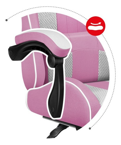 Silla Gaming Huzaro Hz-force 4.7 Pink Mesh Con Reposapies