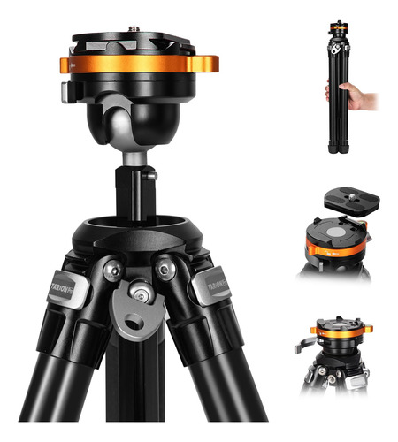 Trípode Tarion Compact Travel Para Cámara Qobra De 152 Cm De
