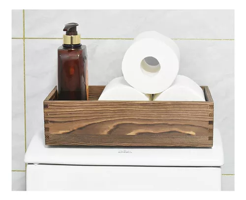 Caja de decoración de baño, cesta de tanque de inodoro, caja de soporte de  papel higiénico, cesta de papel higiénico, organizador de cajones de