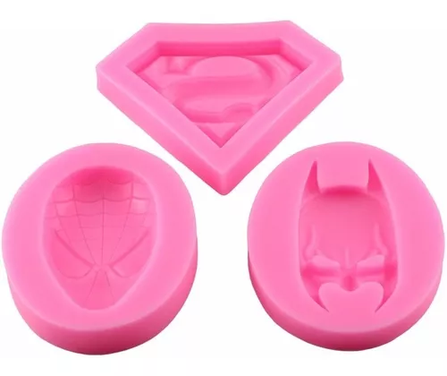 Moldes De Silicone Superman Batman Homem Aranha Confeitaria Parcelamento Sem Juros