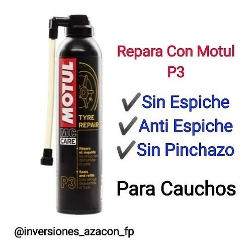 Imagen 2 de 2 de Motul P43 300ml Sin Espiche, Antiespiche, Sin Pinchazo
