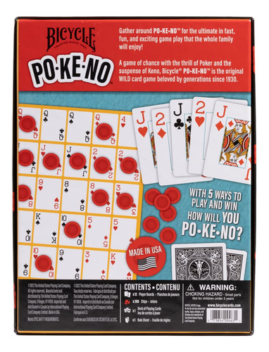 El Paquete De Juego De Cartas Pokeno En Bicicleta Incluye 1
