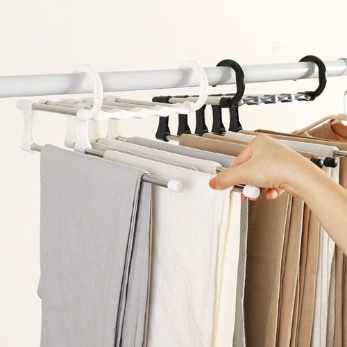 Perchero Plegable Retráctil Multifuncional Para Pantalones -